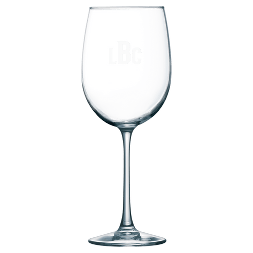 Custom engraved 19 oz. wine glass