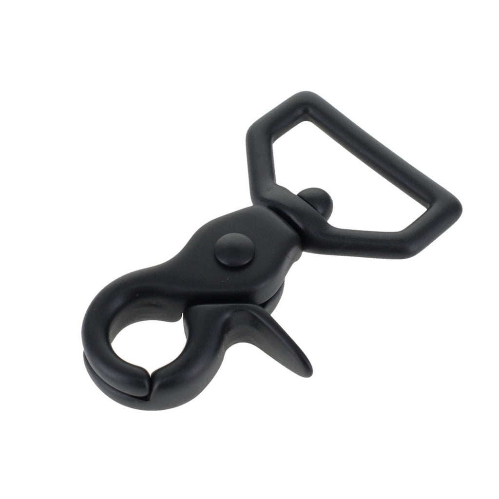 Leather firefighter glove strap with Nickel Matte trigger snap