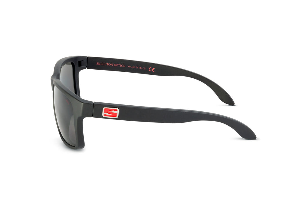 Decoy sunglasses, red logo edition, side view