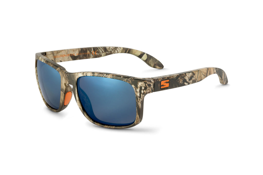 Decoy sunglasses in Mossy Oak Break-Up Country camo, back view