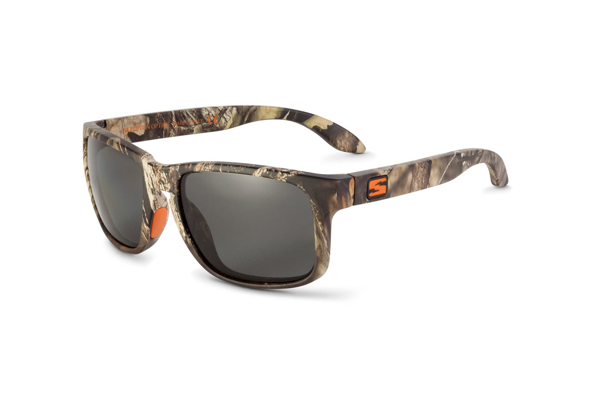 Decoy sunglasses in Mossy Oak Break-Up Country camo, side view