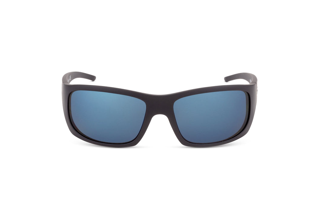 Outlaw sunglasses in matte black, case and packaging