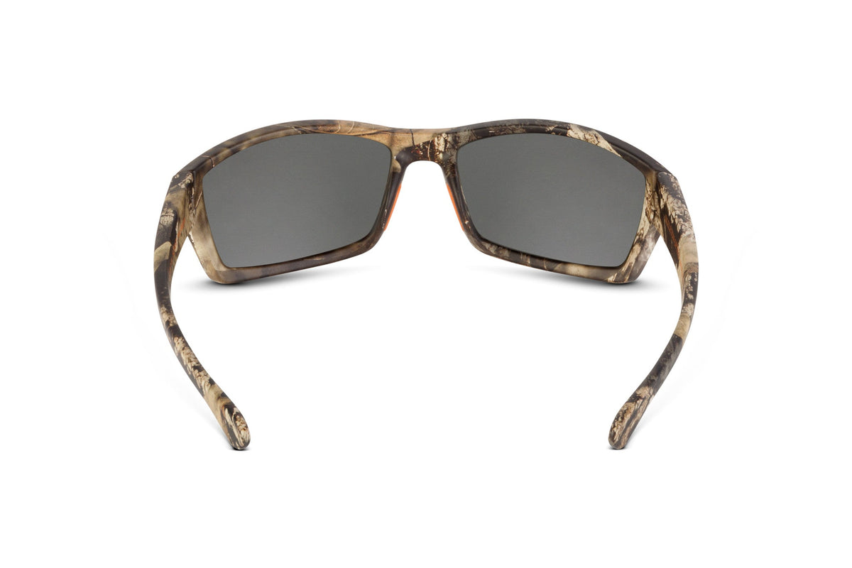 Scout sunglasses in Mossy Oak Break-Up Country camo, on-face view