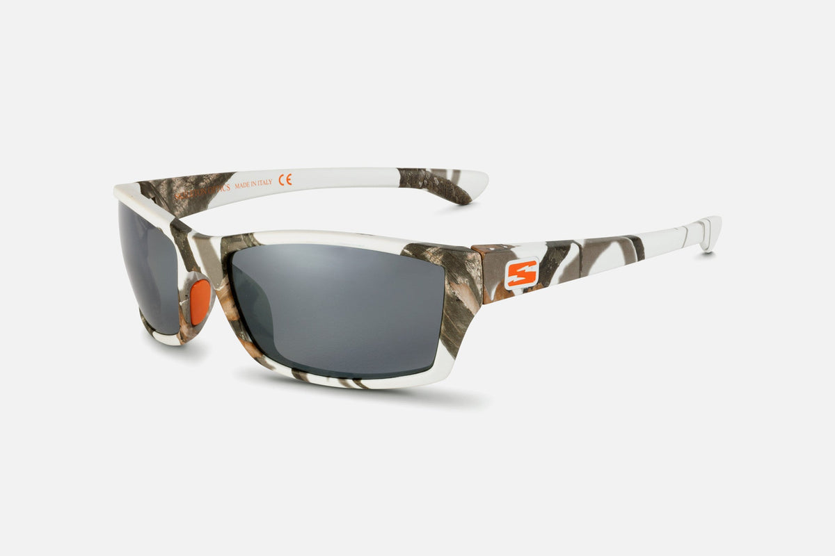 Scout sunglasses in Mossy Oak Winter camo, additional angle