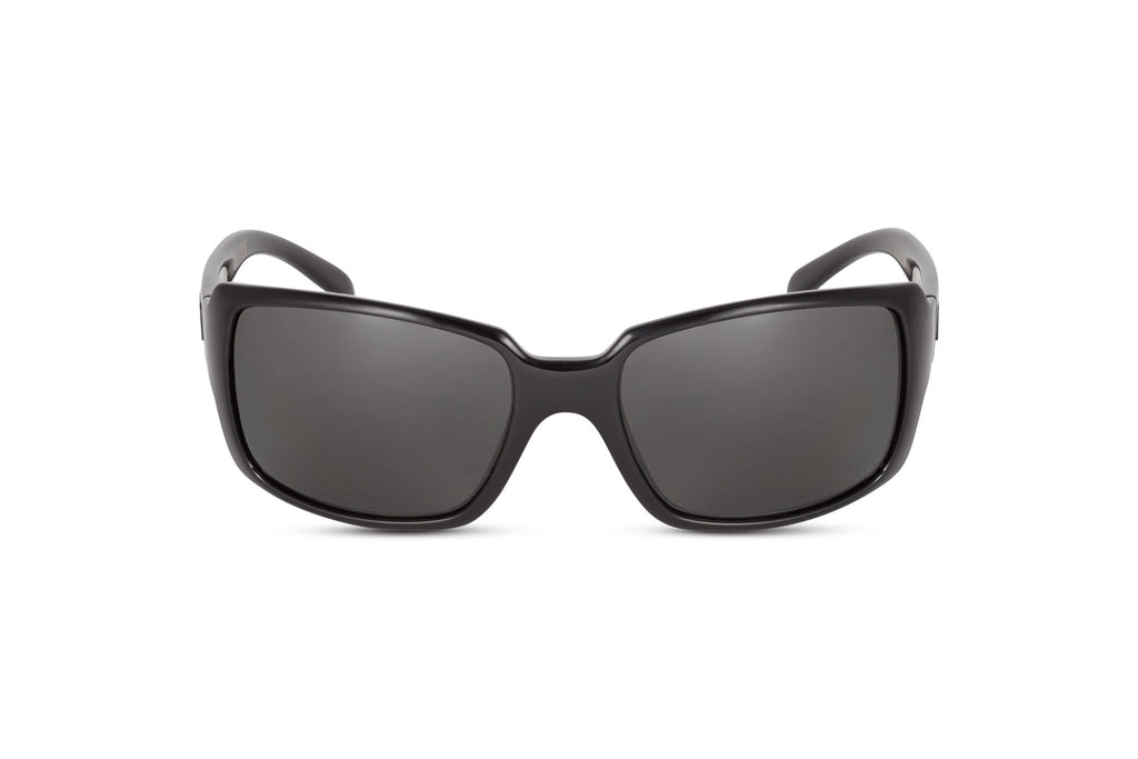 Stampede sunglasses, blaze orange edition, side view