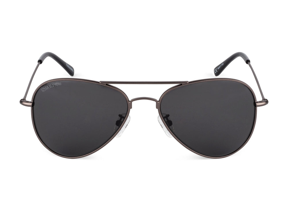 Tomahawk sunglasses in gunmetal finish, additional angle