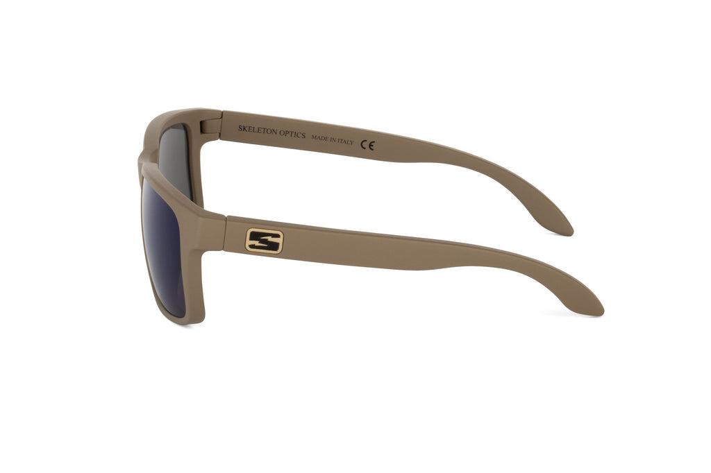 Decoy sunglasses in coyote tan finish, lens detail