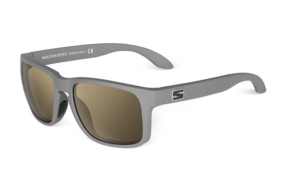 Decoy sunglasses in wolf gray finish, close-up
