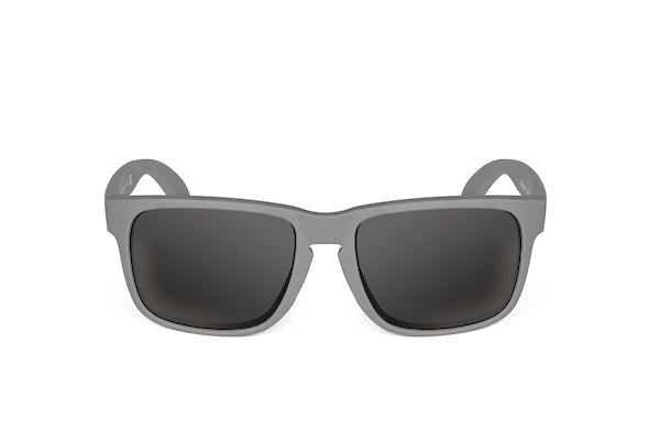 Decoy sunglasses in wolf gray finish, side view