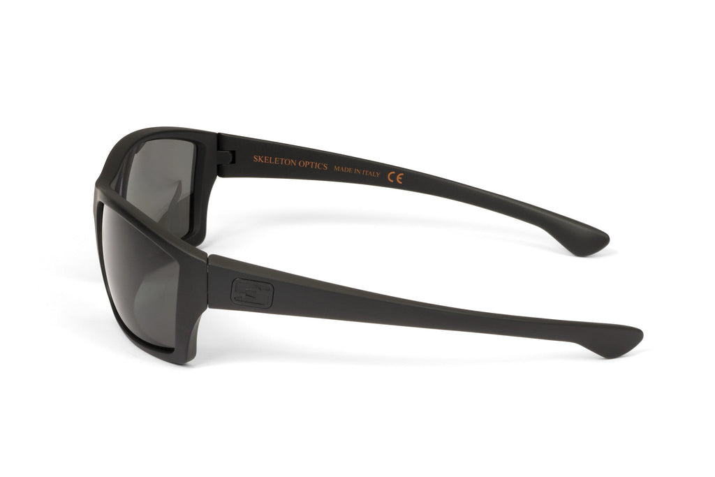 Scout sunglasses, all-black blackout edition, side view