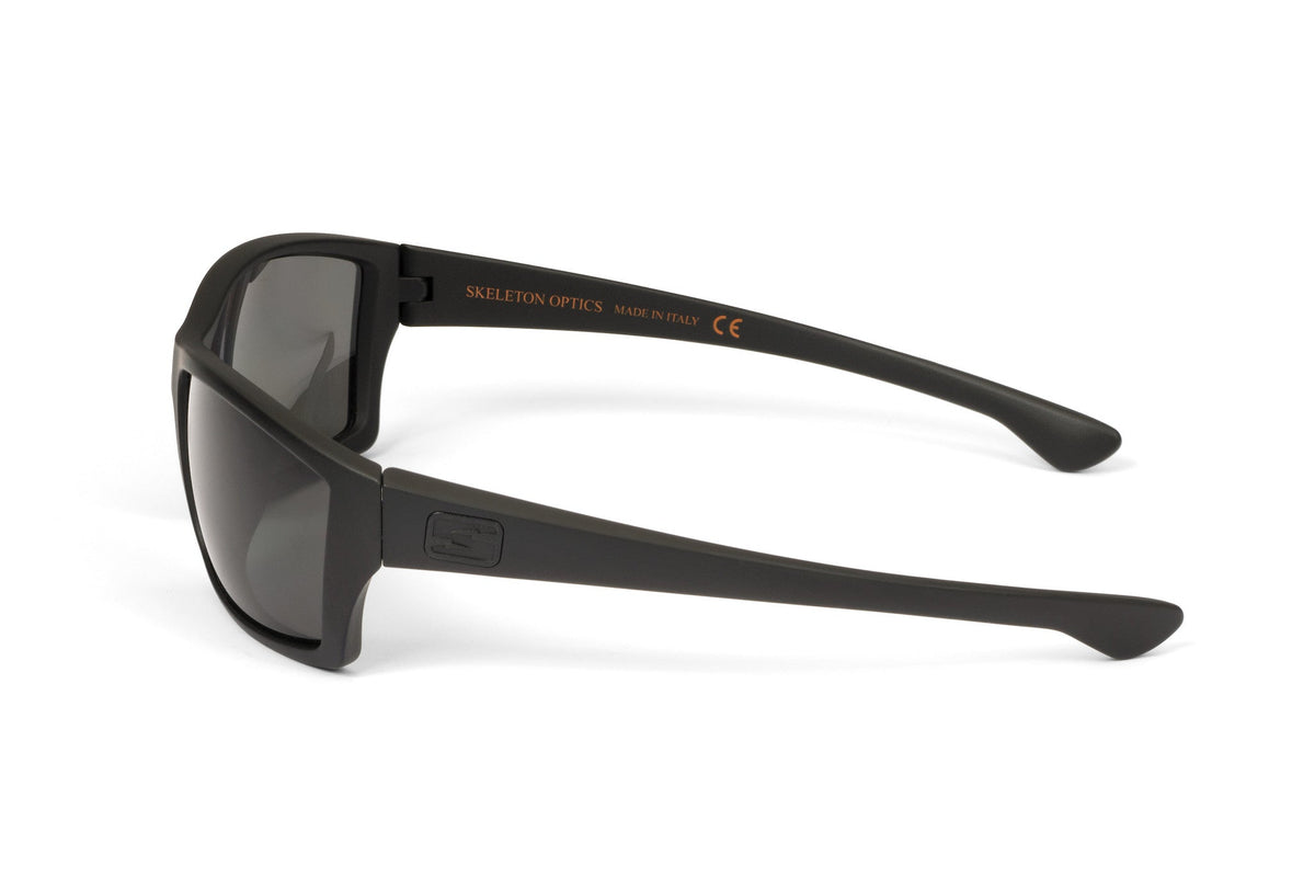 Scout sunglasses, all-black blackout edition, side view