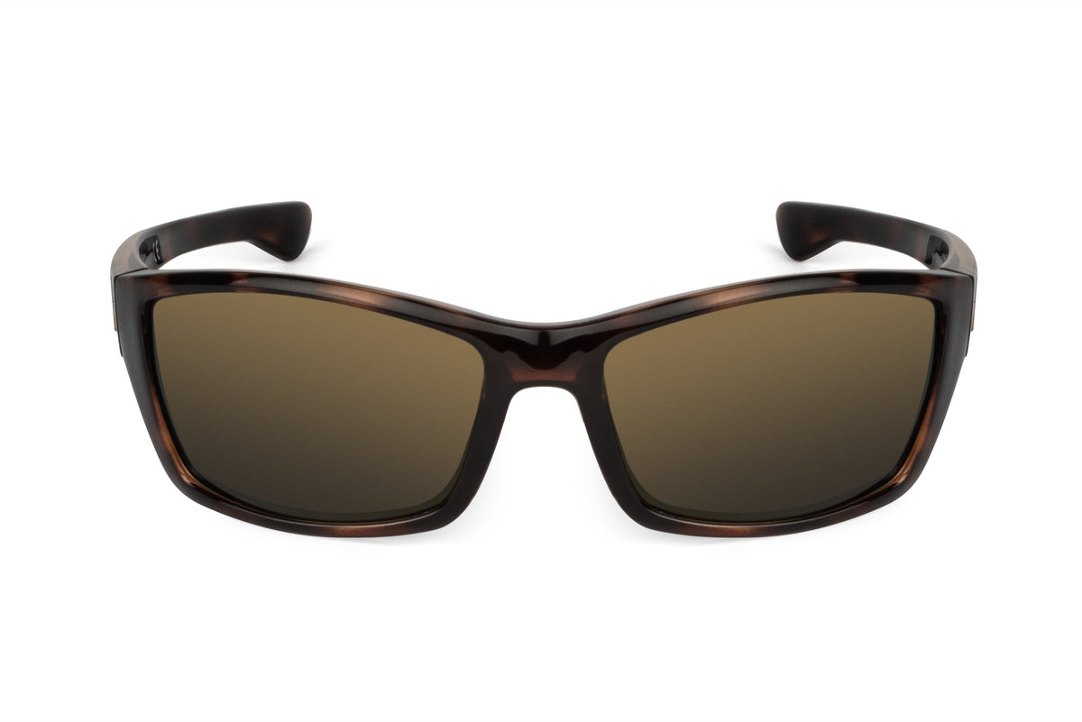 Scout sunglasses in tortoiseshell with Light Pro copper lens, side view