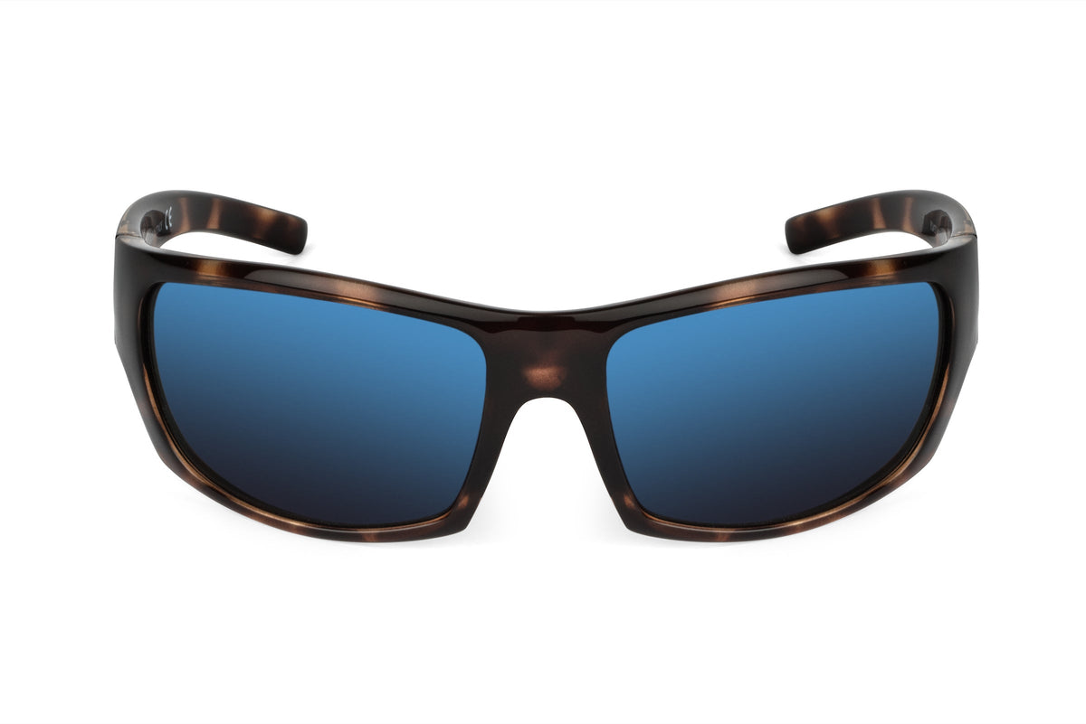 Renegade sunglasses in tortoiseshell pattern, side view