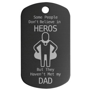 Anodized aluminum G.I.-style dog tag