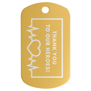 Anodized aluminum G.I.-style dog tag in Pink