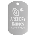Anodized aluminum G.I.-style dog tag in Black