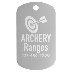 Anodized aluminum G.I.-style dog tag in Black