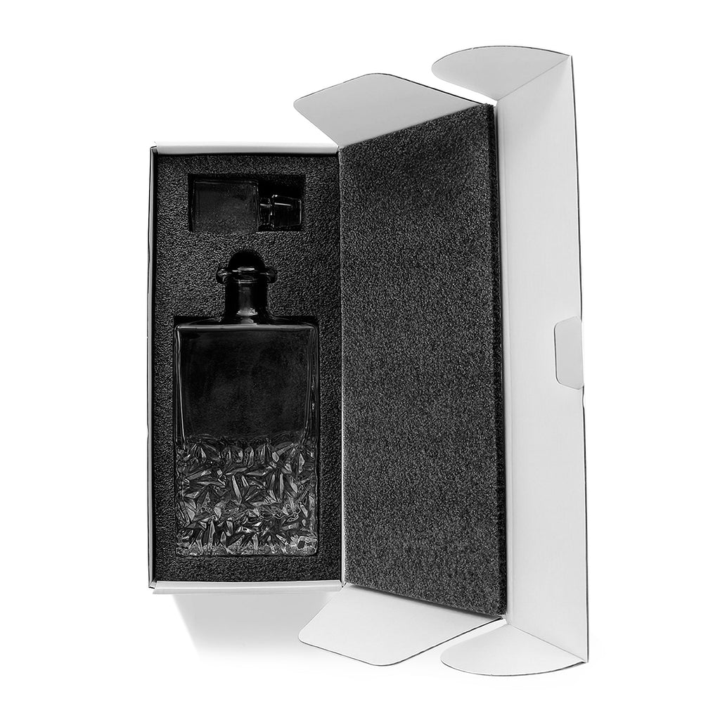 Rectangle decanter in gift box with foam insert