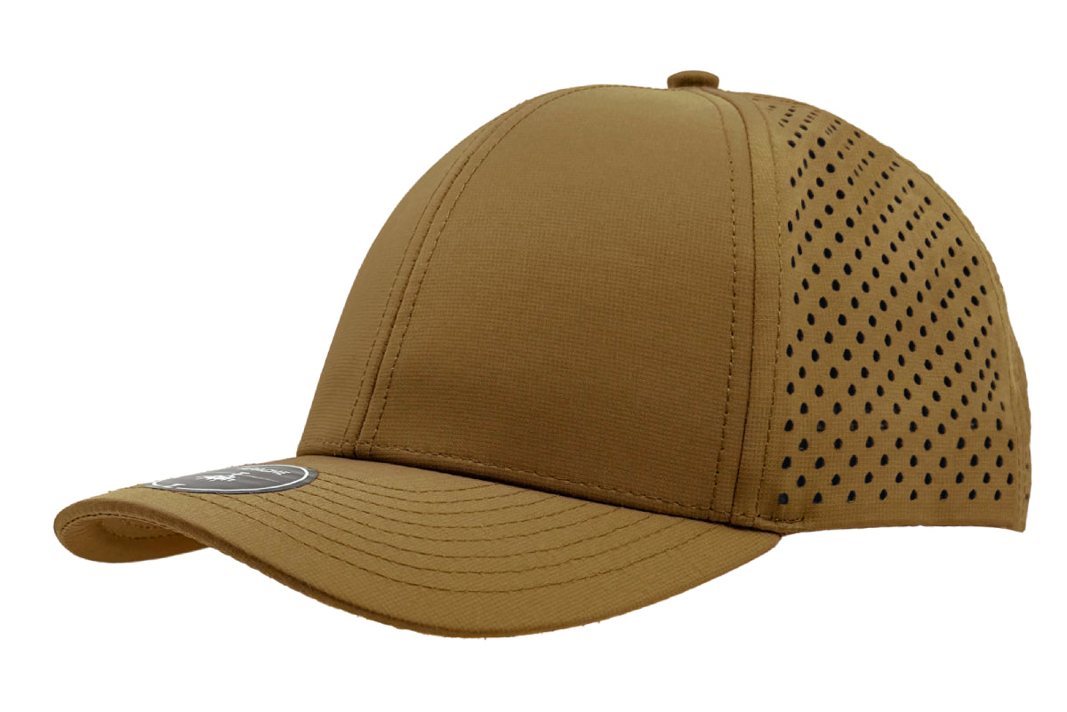 Custom Zapped Headwear Apache 6-Panel Low Profile Snapback Hat in Caramel, ready for personalized logo or design