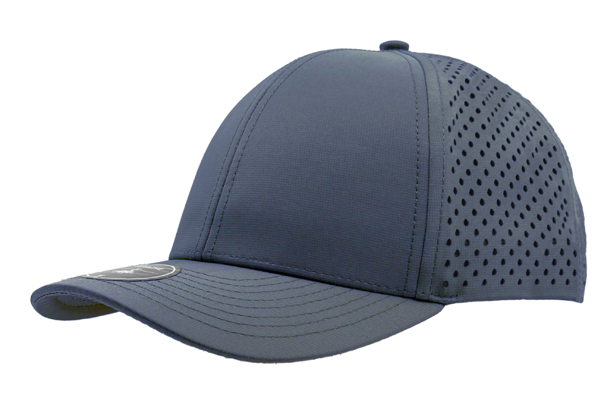 Custom Zapped Headwear Apache 6-Panel Low Profile Snapback Hat in Light Navy, ready for personalized logo or design