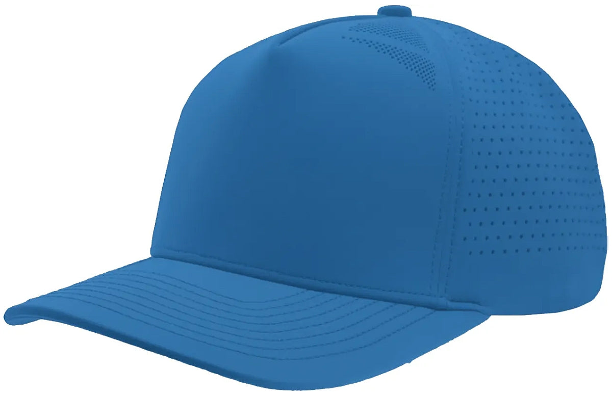 Custom Zapped Headwear Blackhawk Elite Perforated Snapback Hat in Royal Blue, ready for personalized logo or design