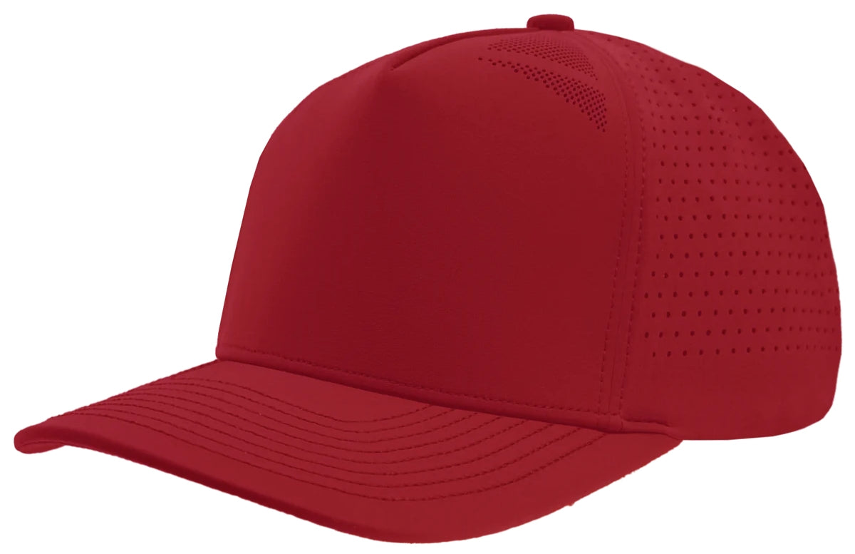 Custom Zapped Headwear Blackhawk Elite Perforated Snapback Hat in Maroon, ready for personalized logo or design