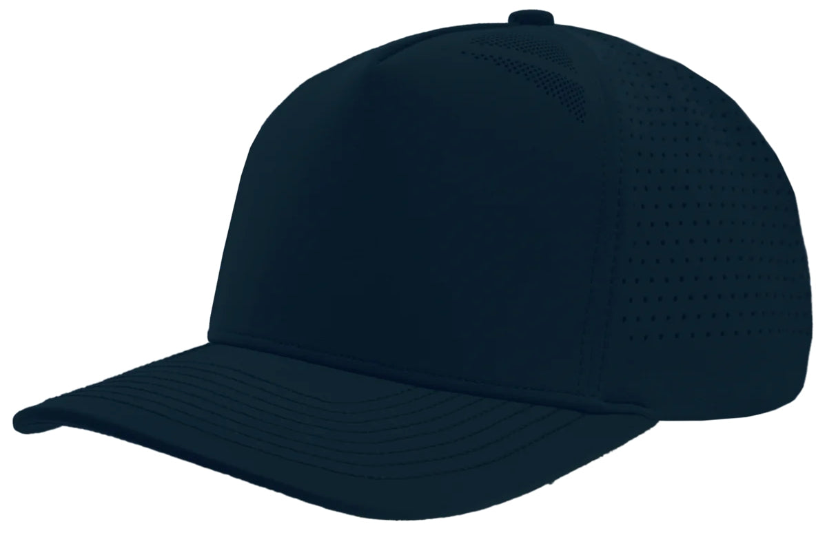 Custom Zapped Headwear Blackhawk Elite Perforated Snapback Hat in Light Navy, ready for personalized logo or design