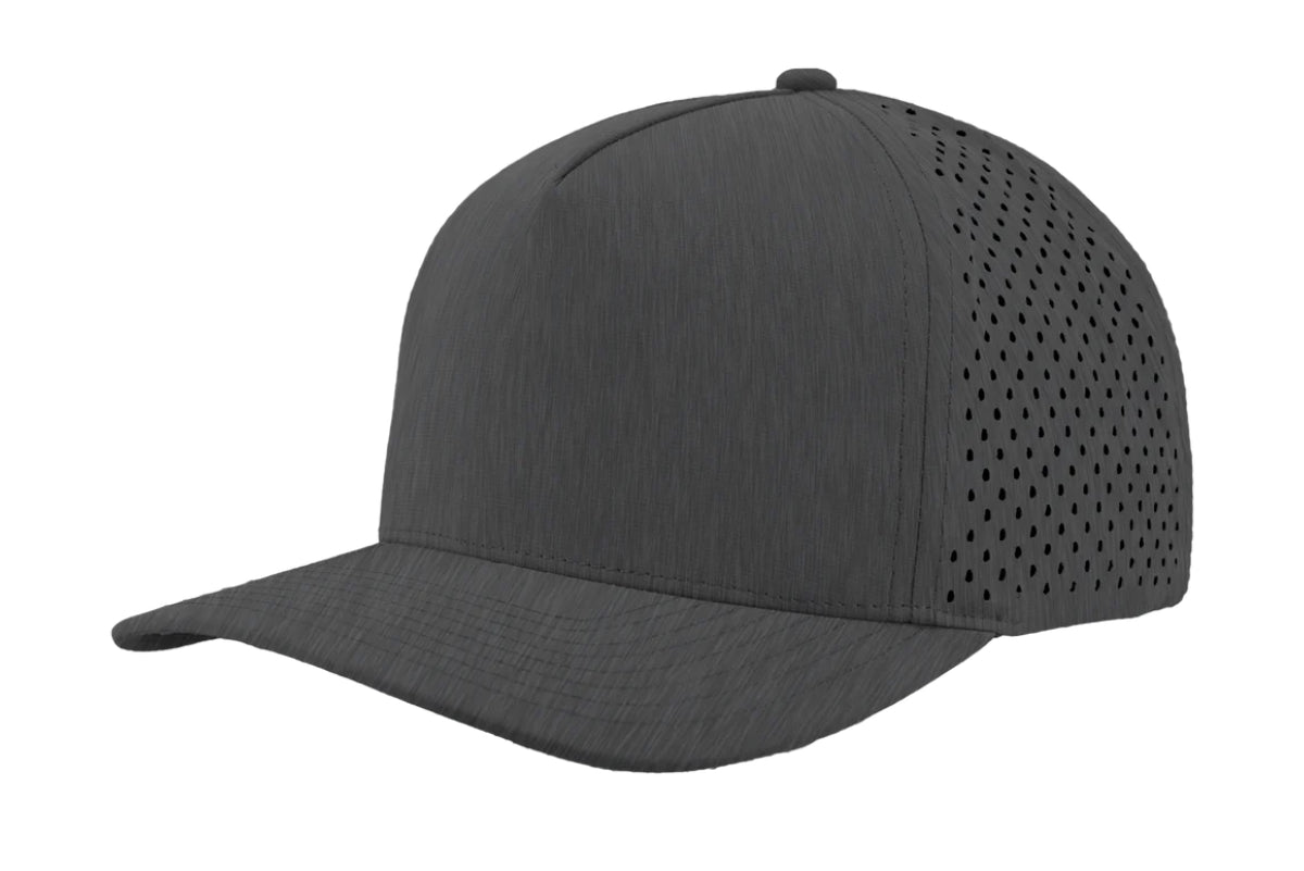 Custom Zapped Headwear Blackhawk XL 5-Panel Snapback Hat in Graphite, ready for personalized logo or design
