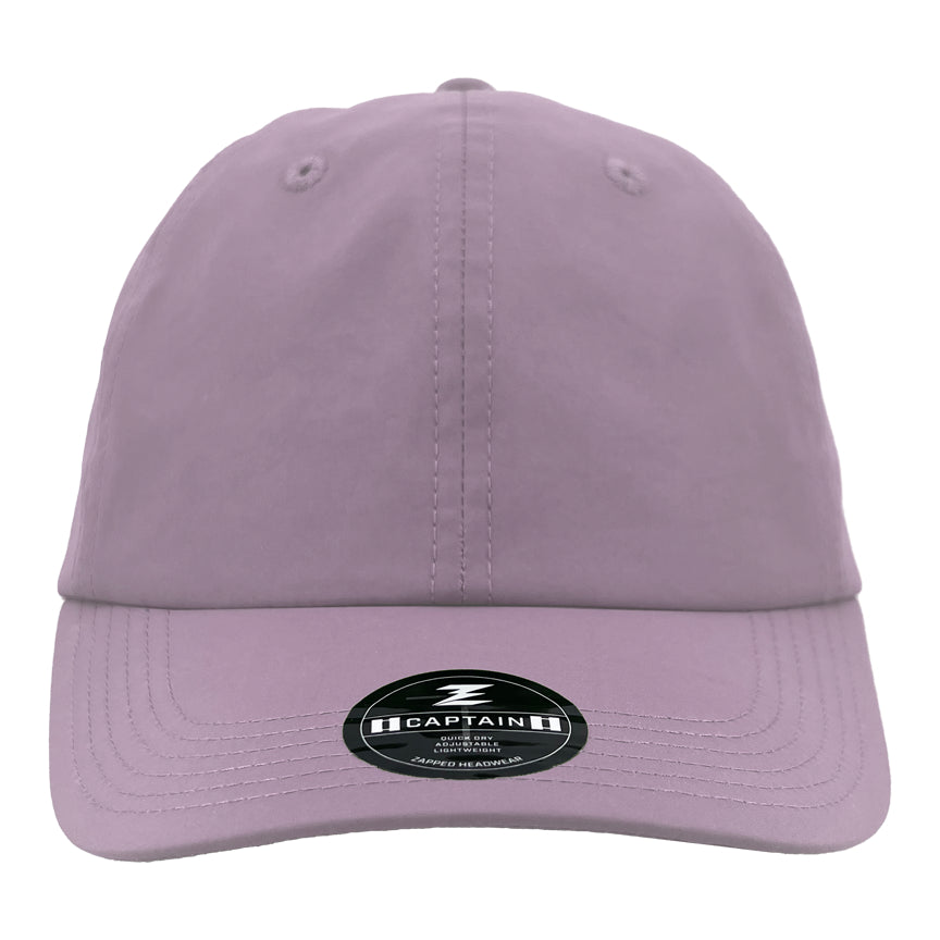 Custom Zapped Headwear Captain 6-Panel Dad Hat in Lilac, ready for personalized logo or design