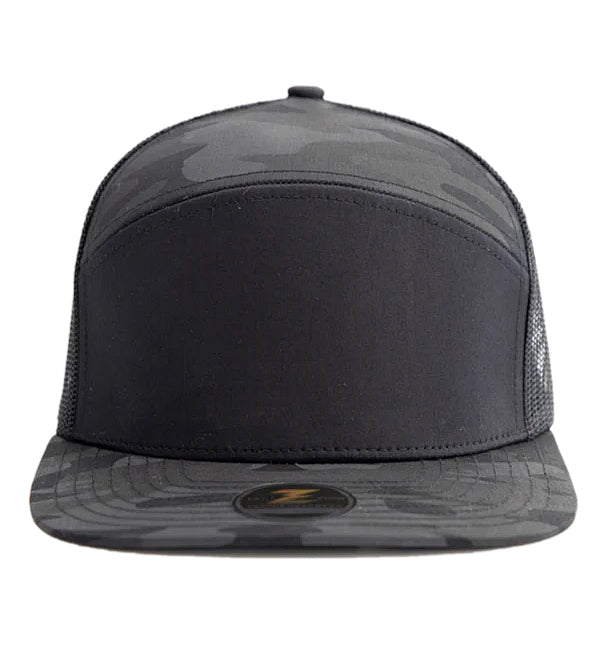 Custom Zapped Cobra 7-Panel Flat Bill Snapback Hat
