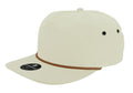 Custom Zapped Headwear Commodore Unstructured Rope Hat in Beige/Brown Rope, ready for personalized logo or design