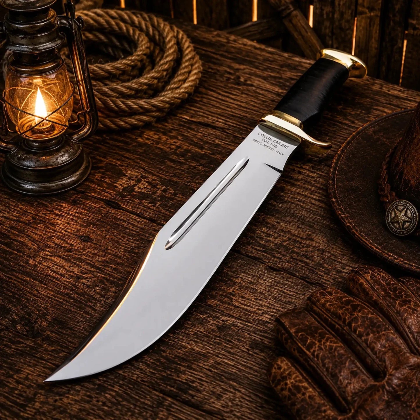 Crocodile Dundee Movie Knife 440C Steel Black Micarta