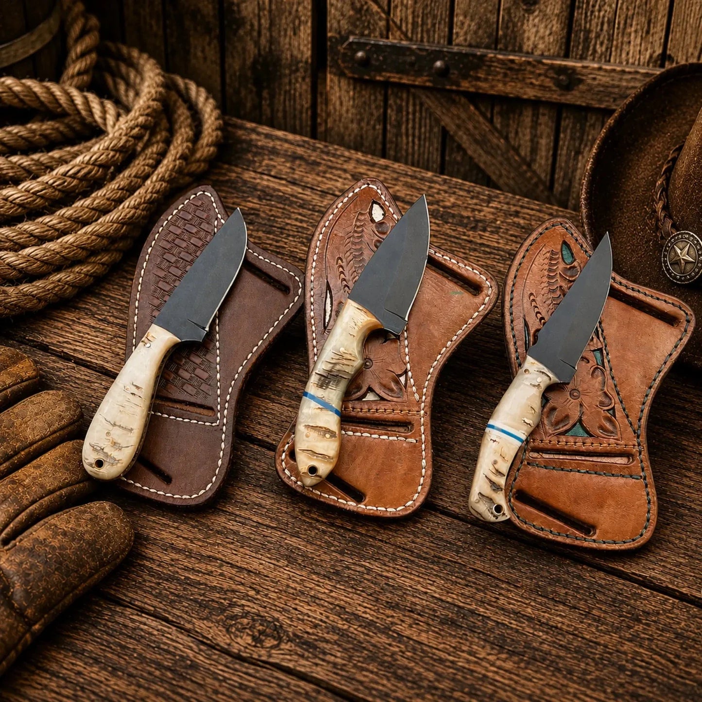 Dutton Ranch Collection for Sale – D2 Powder Coated Cowboy Carry Knives
