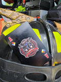Custom firefighter helmet playing card, personalized stainless steel