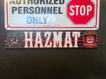 Custom UV printed firefighter locker name tag, 10 x 2 inch aluminum