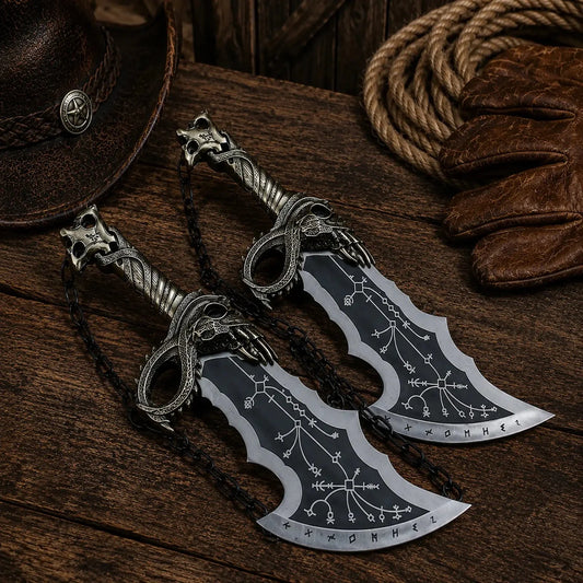 God of War Blades of Chaos Replica Metal Twin Blades Set