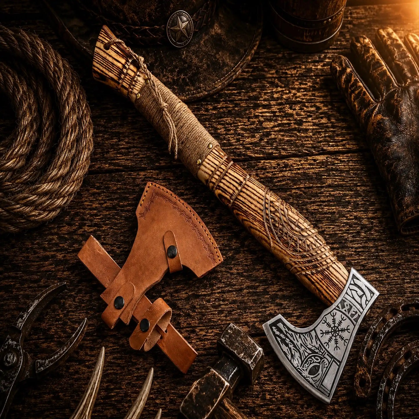 Viking Battle Axe for Sale – Hand Forged Norse Viking Axe