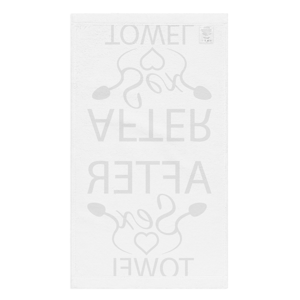 Novelty hand towel, back view