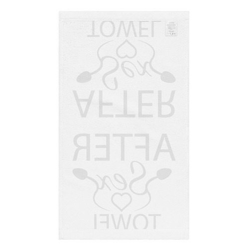Novelty hand towel, back view