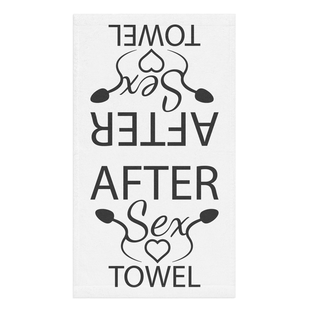 Novelty hand towel, front view