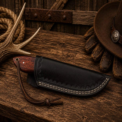 Top Rated Cowboy Skinning Knife – 3.5" D2 Steel Blade & Rosewood Handle
