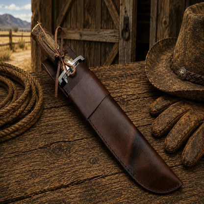 Iron Mistress Bowie Knife – D2 Steel Blade Wood Handle
