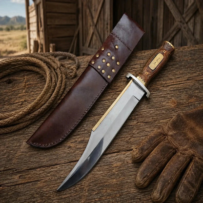Iron Mistress Bowie Knife – D2 Steel Blade Wood Handle