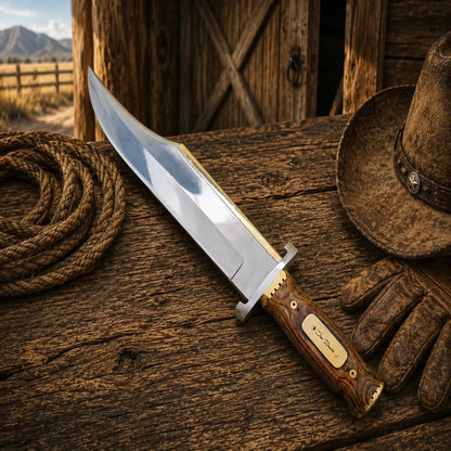 Iron Mistress Bowie Knife – D2 Steel Blade Wood Handle