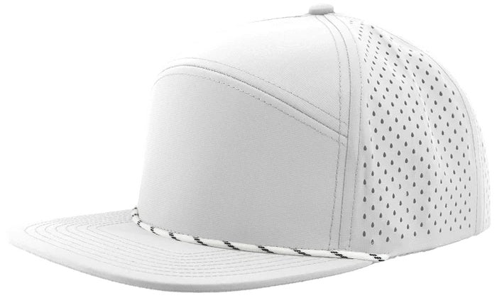 Custom Zapped Headwear Osprey R+ Perforated Rope Hat in Off White/White Twisted Rope, ready for personalized logo or design