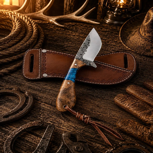 Personalized Skinner Knife – 1095 High Carbon Steel Cowboy Knife