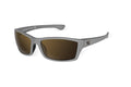 Scout sunglasses in wolf gray finish, close-up