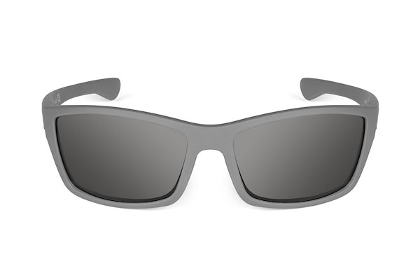 Scout sunglasses in wolf gray finish, back view