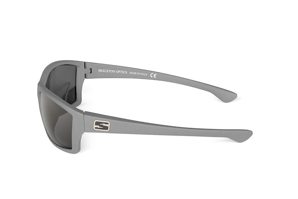Scout sunglasses in wolf gray finish, case and packaging