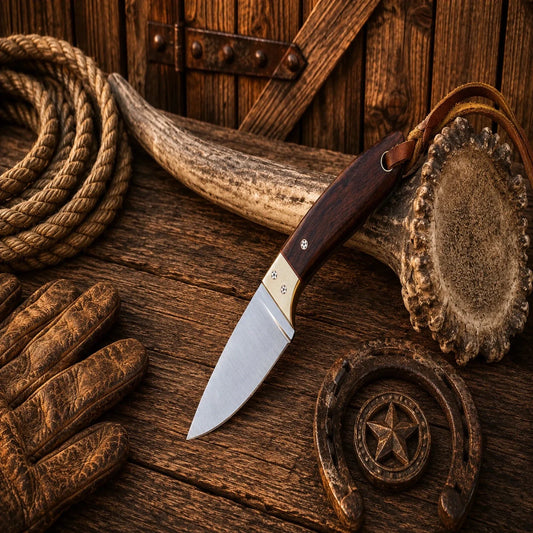 Tapadero Ranch Master Buckaroo Knife – D2 steel Cross Draw sheath Edition